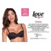 Reggiseno Love and bra Tiziana modello fascia imbottita liscia Bianco-Nero-Skin
